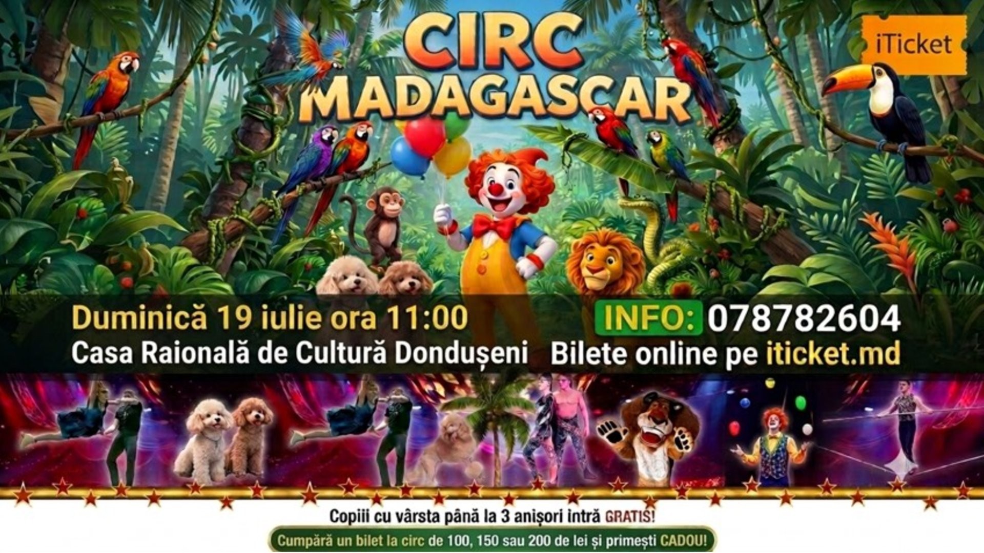 Circul Madagascar vine la Dondușeni