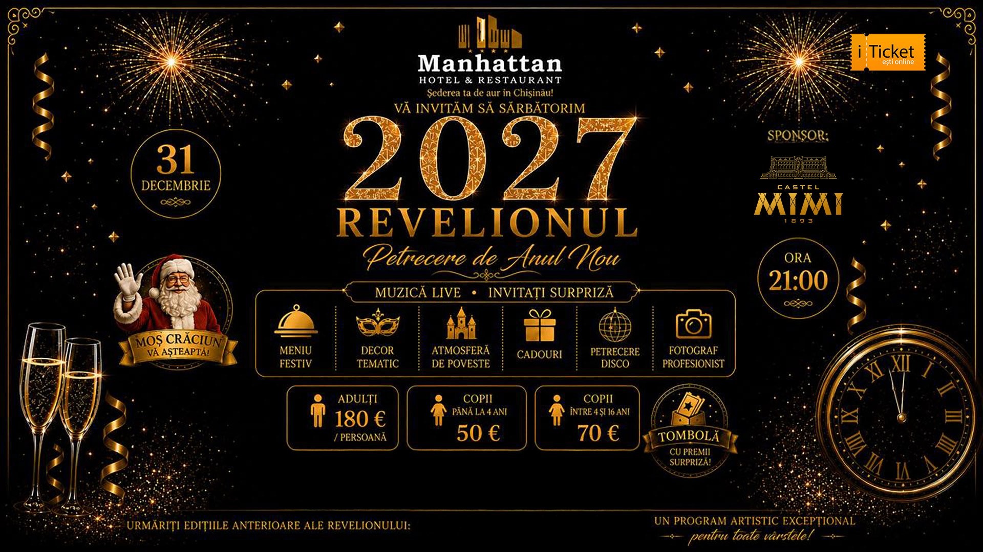 Revelion 2027 la Manhattan Hotel & Restaurant
