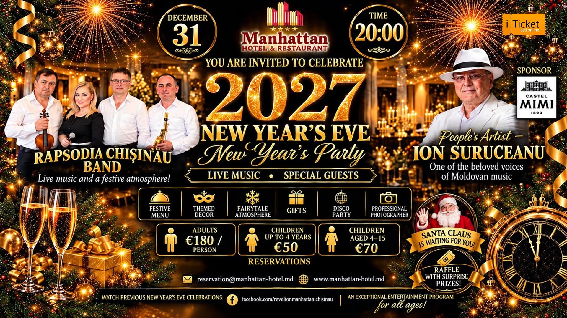 New Year's Eve 2027 at Manhattan Hotel & Restaurant