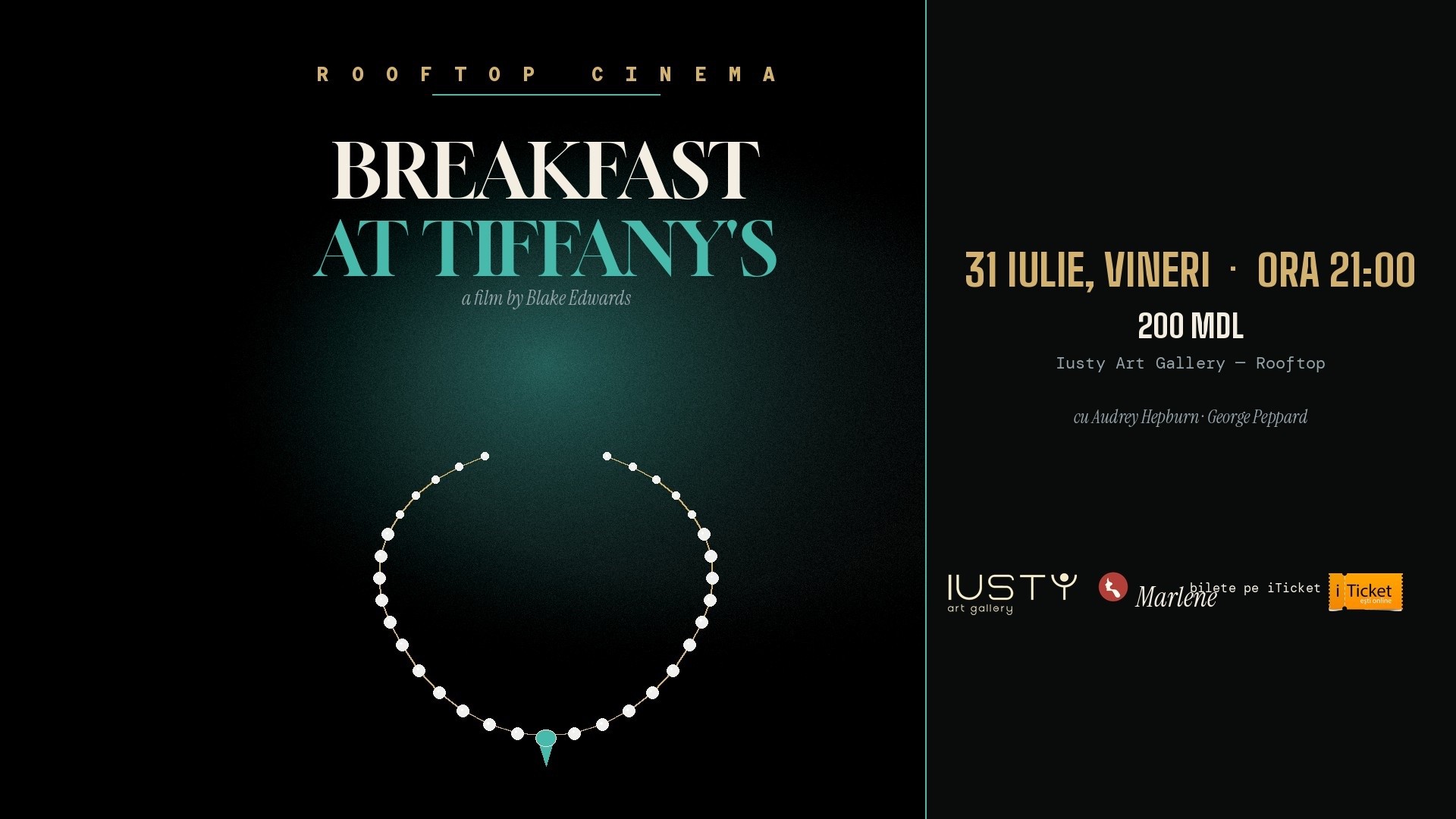 ROOFTOP CINEMA: Breakfast at Tiffany's — cinema sub stele la Iusty