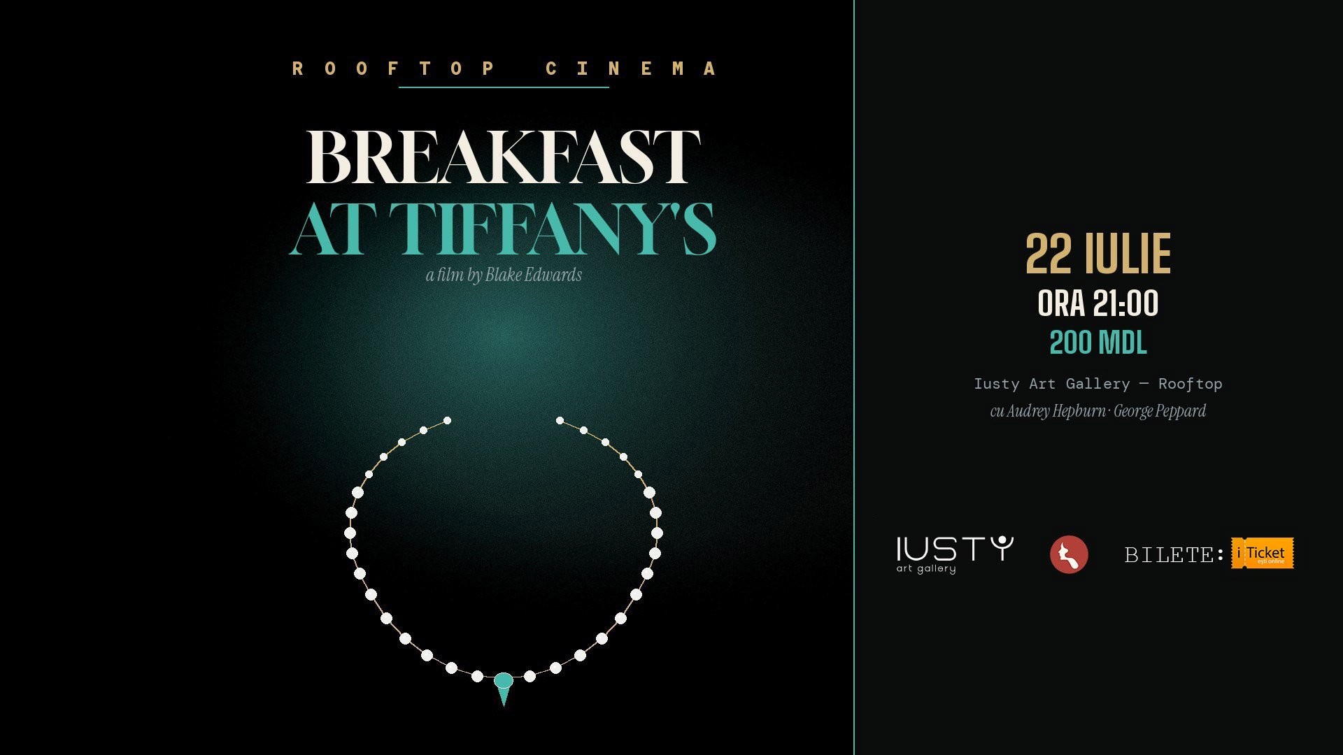 ROOFTOP CINEMA: Breakfast at Tiffany's — cinema sub stele la Iusty