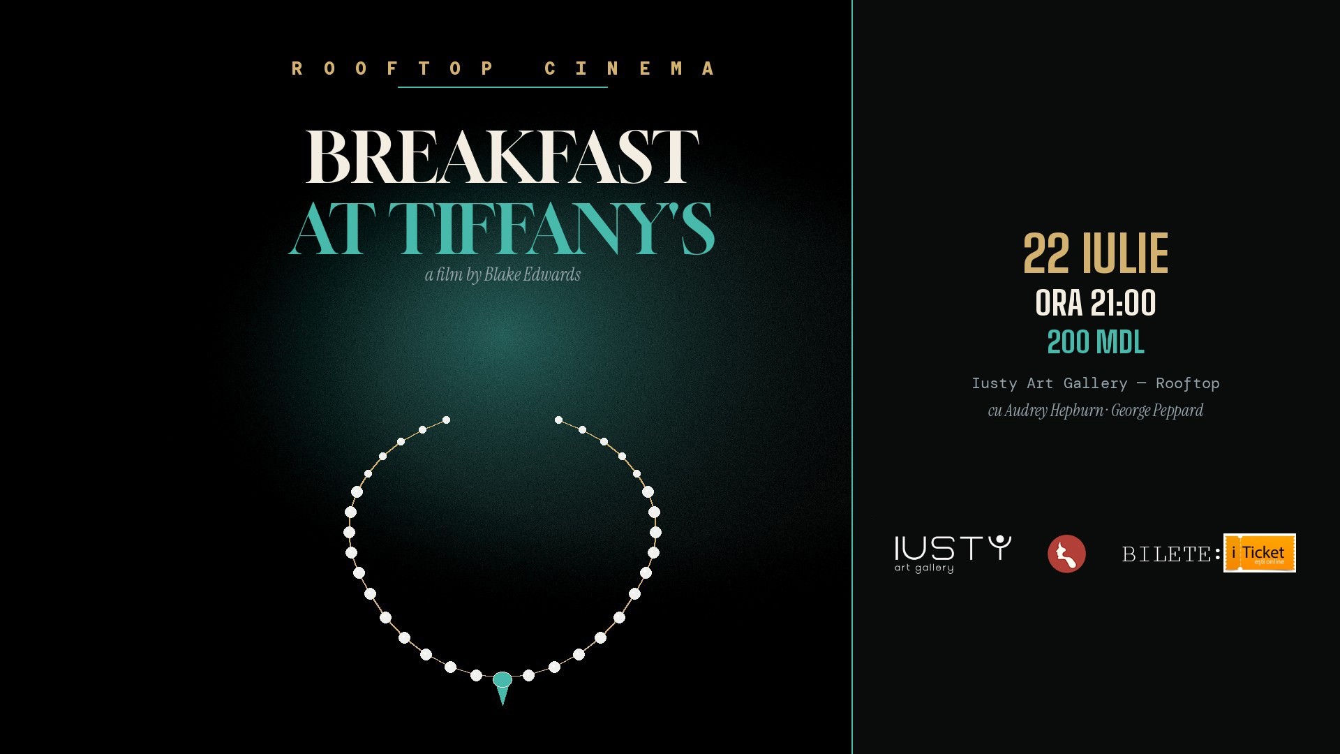 ROOFTOP CINEMA: Breakfast at Tiffany's — cinema sub stele la Iusty