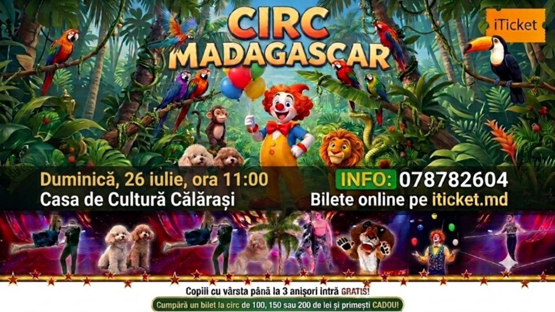 Circul Madagascar vine la Călărași!