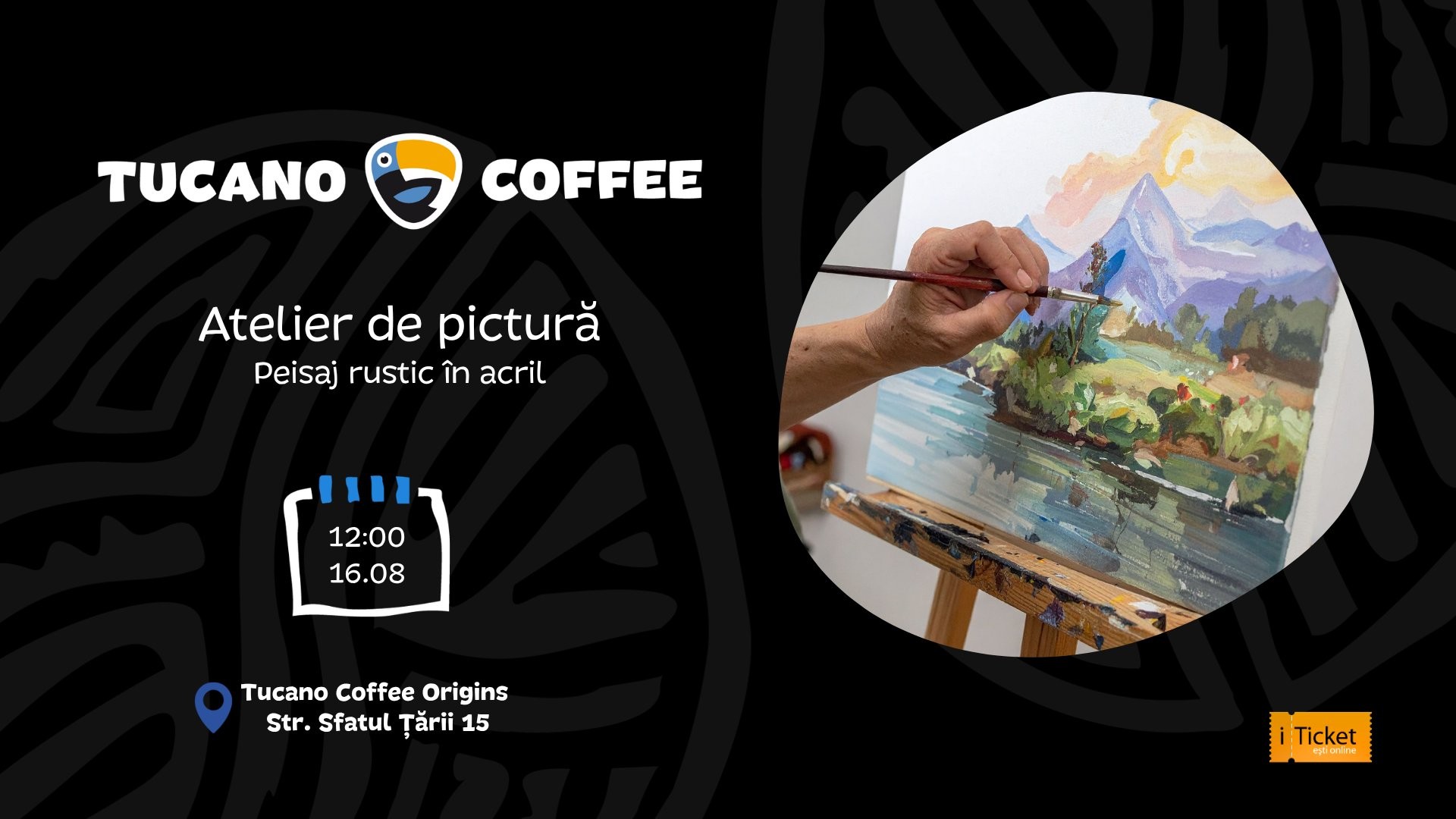 Atelier de pictura  -  peisaj rustic in acril