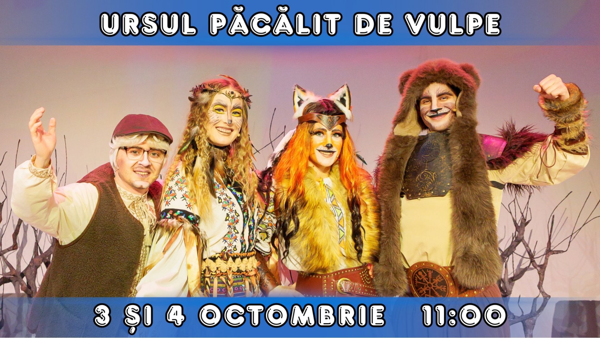 URSUL PĂCĂLIT DE VULPE - Spectacol Interactiv pentru Copii | Teatrul Planeta Clounella | 04 și 05 OCTOMBRIE 2026 | 11-00