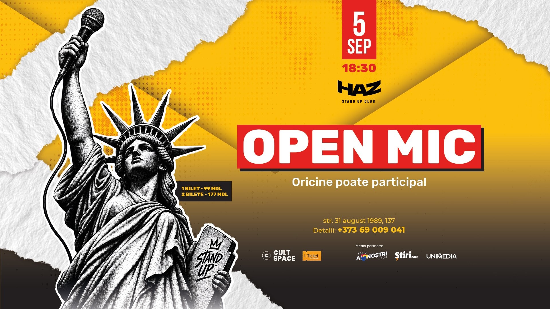 Open Mic 5 septembrie