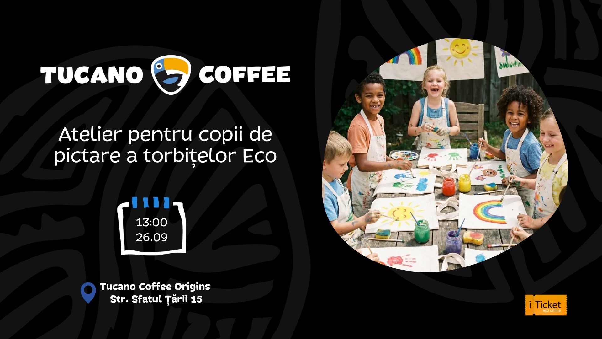 Atelier pentru copii de pictare a torbițelor Eco