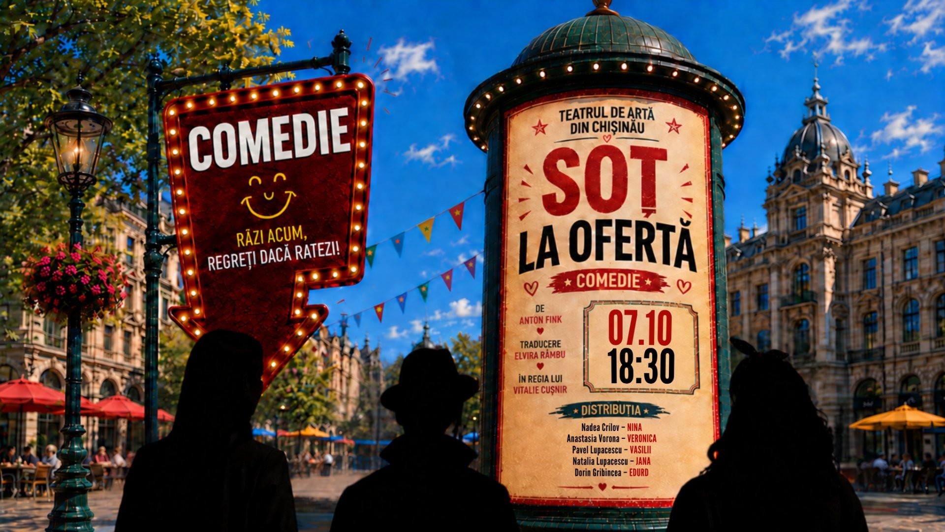 COMEDIA ”Soț la Ofertă”  | 07 OCTOMBRIE 2026 | 18-30 | TEATRUL DE ARTĂ din CHIȘINĂU | TAC