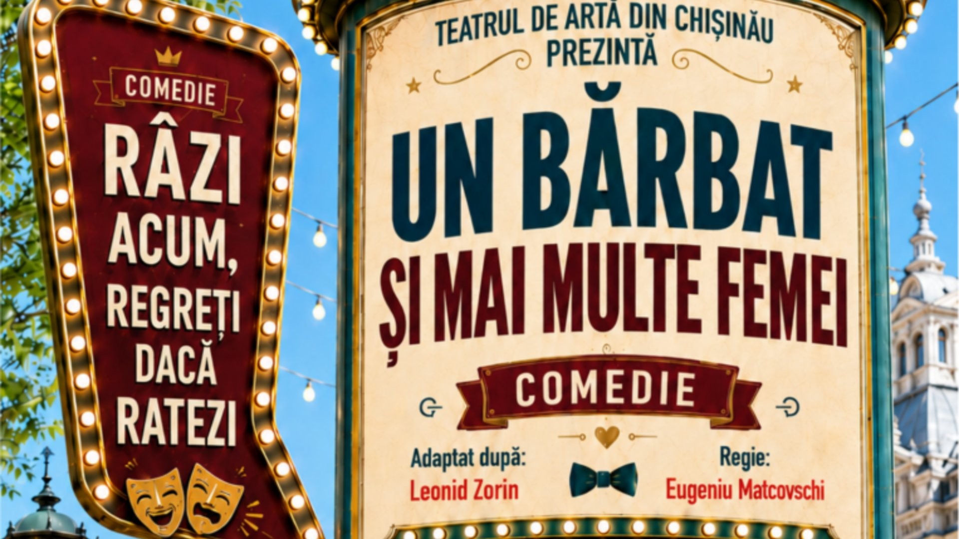 "Un bărbat și mai multe femei” - Spectacol #Comedie - 28 OCTOMBRIE 2026 | 18-30  | TEATRUL DE ARTĂ din CHIȘINĂU | TAC