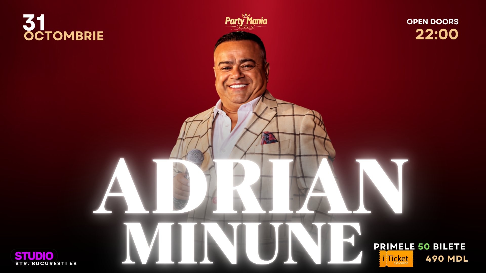 ADRIAN MINUNE LIVE la STUDIO CLUB!