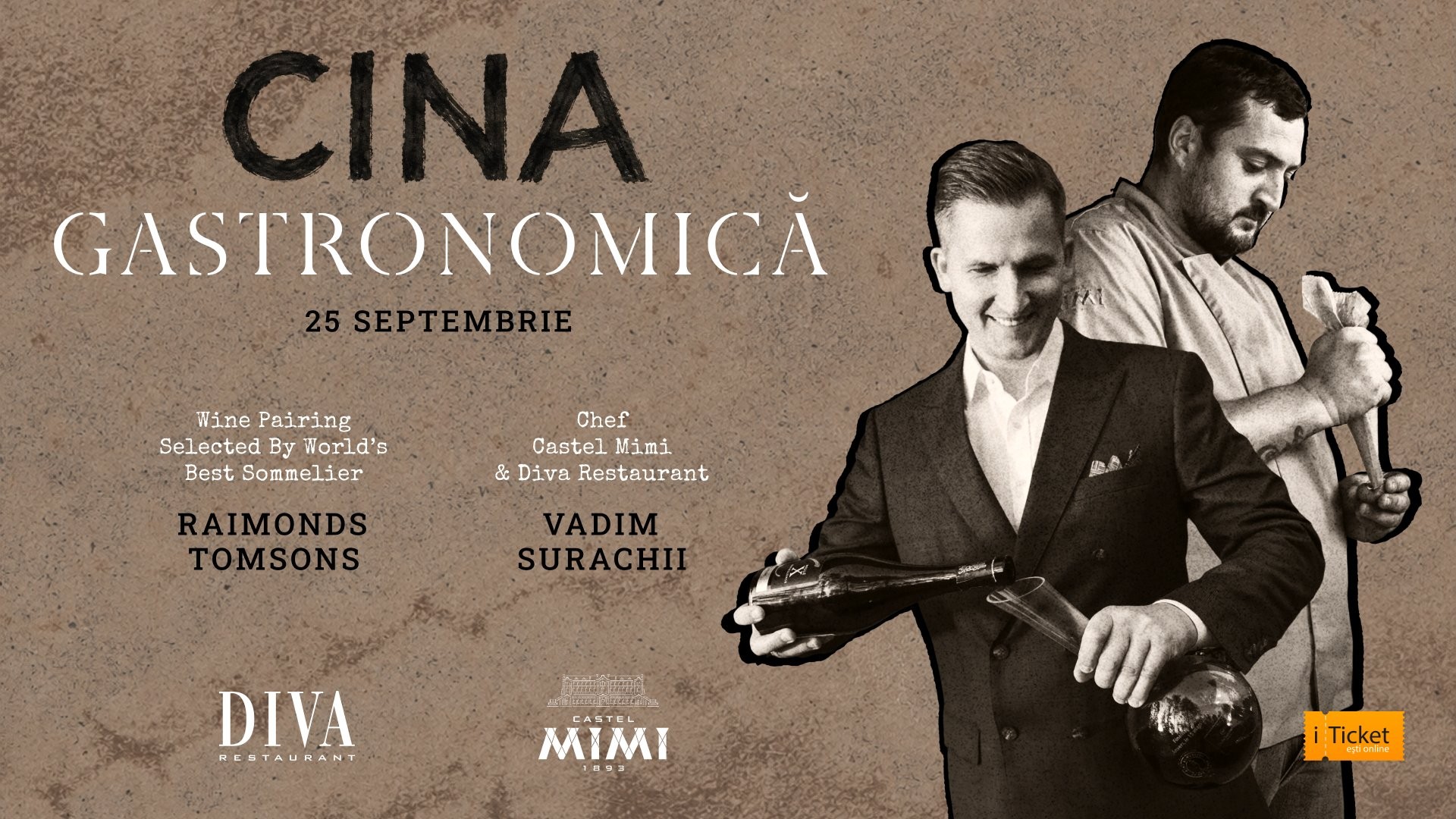 Cină Gastronomică: Chef Vadim Surachii × Raimonds Tomsons