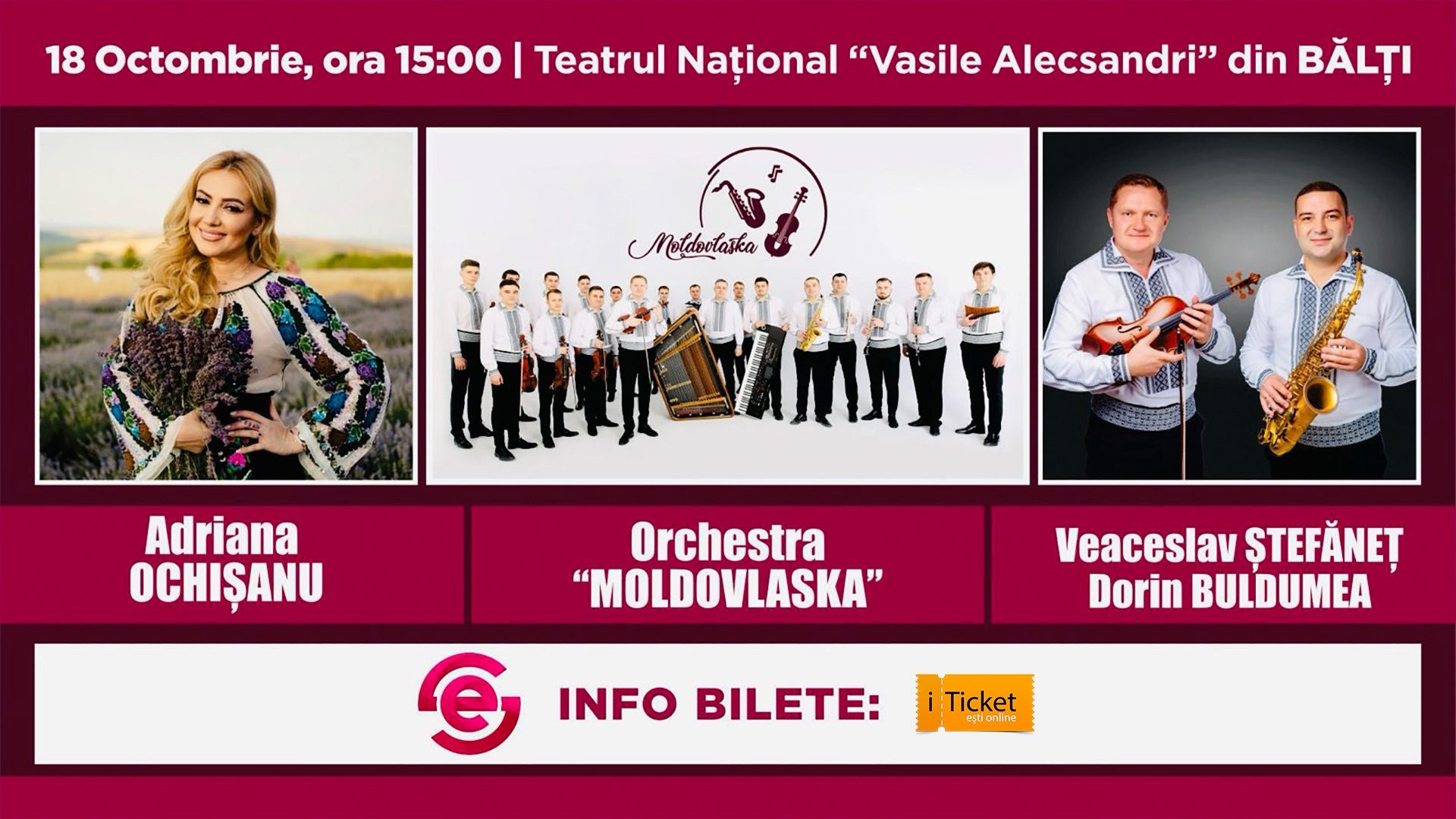Adriana Ochișanu și Orchestra “Moldovlaska” la Bălți