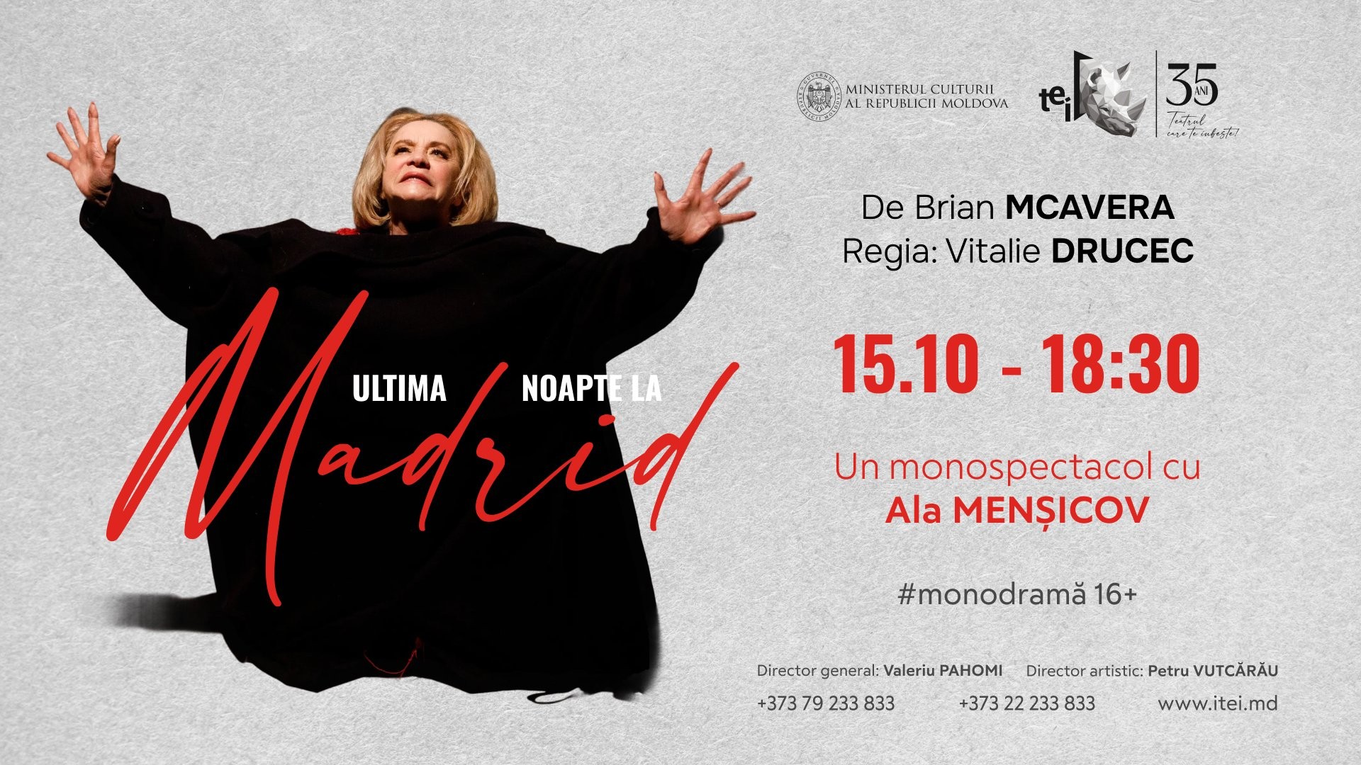 ULTIMA NOAPTE LA MADRID 15.10.2026 - #monodramă16+
