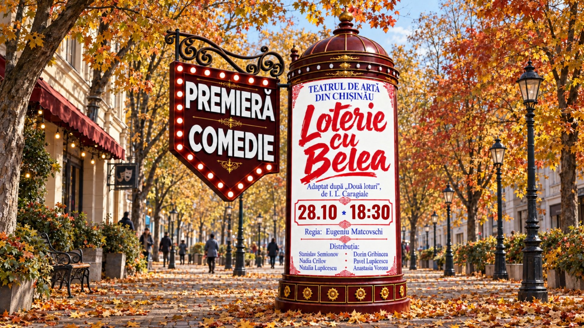 PREMIERĂ! COMEDIA ”LOTERIE CU BELEA”  | 28 OCTOMBRIE 2026 | 18-30 | TEATRUL DE ARTĂ din CHIȘINĂU | TAC