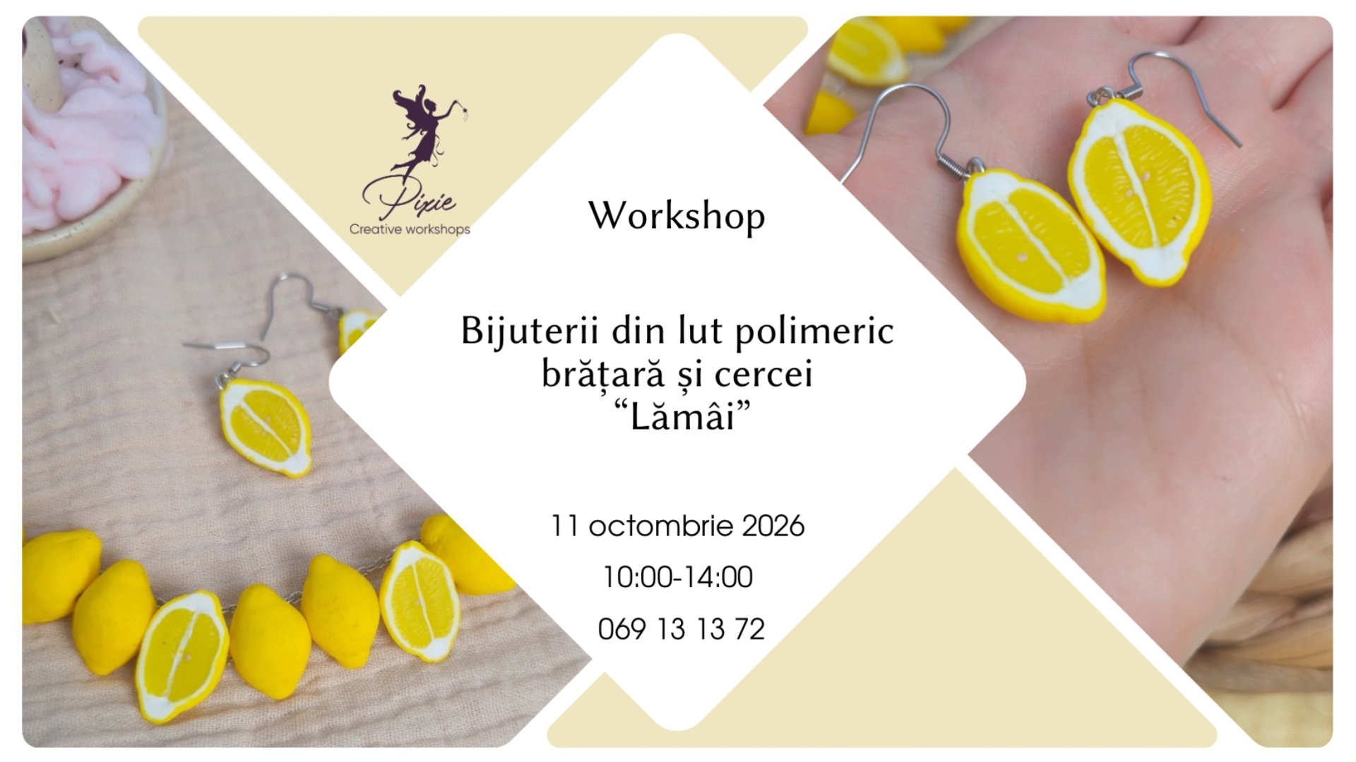 Atelier de creație - Cercei brățară și cercei din LUT POLIMERIC