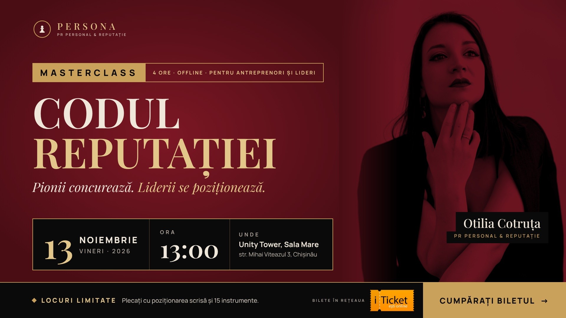 Codul Reputației | Masterclass despre PR personal și reputație
