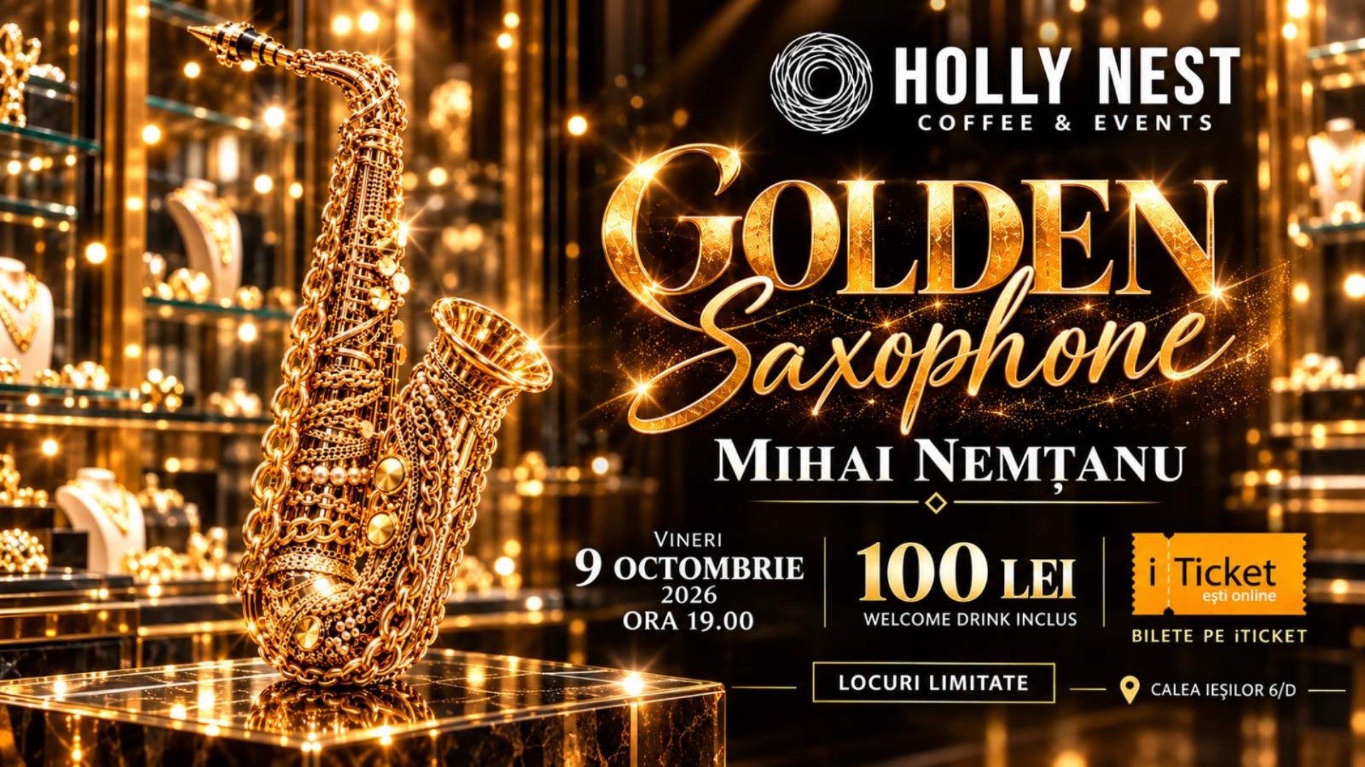 ✨ **GOLDEN SAXOPHONE — o seară în care muzica întâlnește aurul!** ✨?