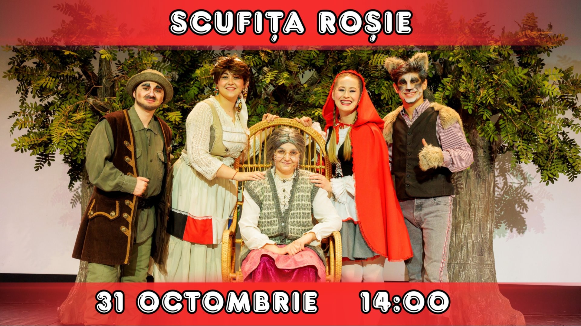 Scufița Roșie - Spectacol Interactiv pentru copii | Teatrul Planeta Clounella | 30 OCTOMBRIE 2026 , 14-00