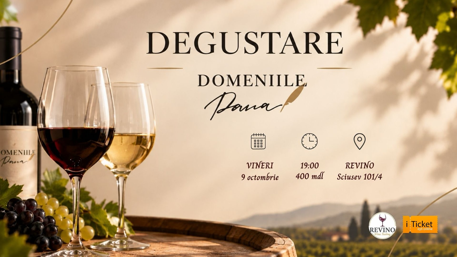 Degustare de vinuri: Domeniile Pană