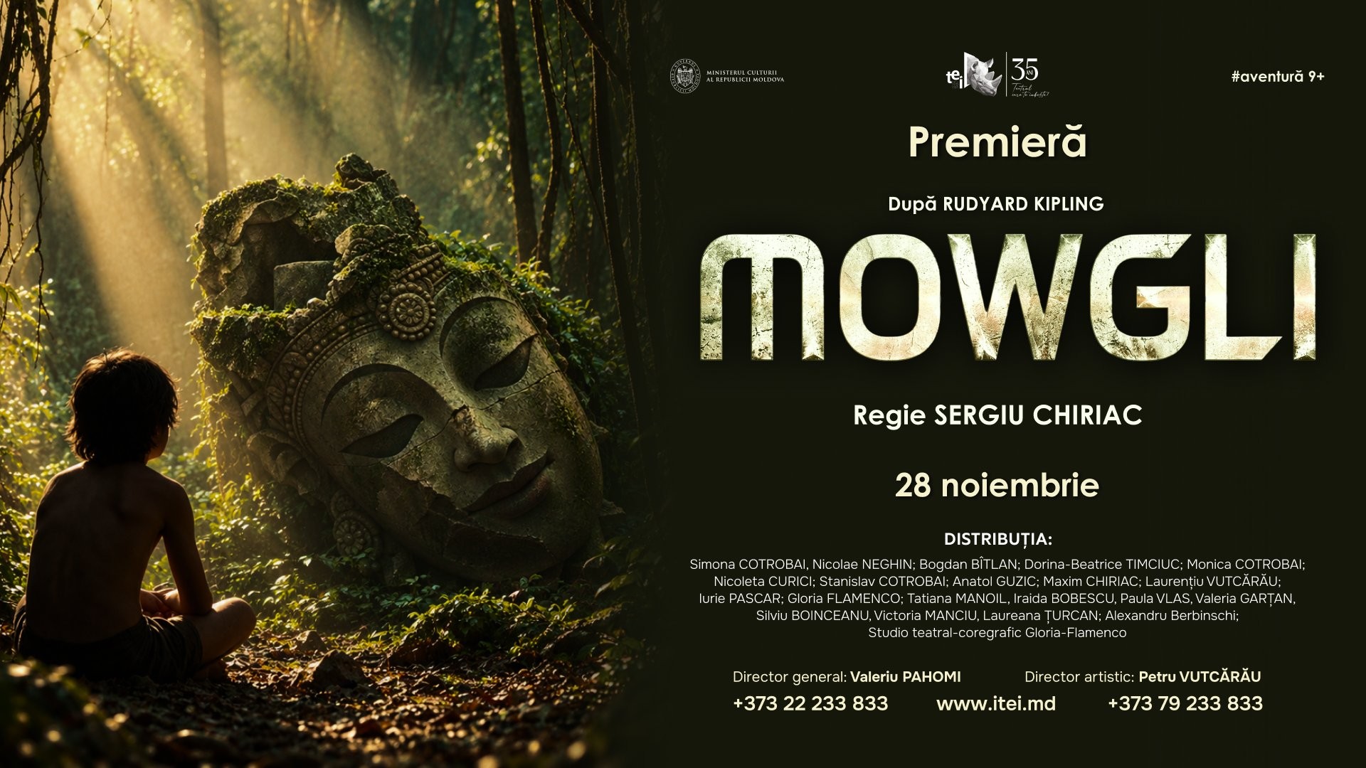 PREMIERĂ - MOWGLI 28.11.2026 - Aventură 9+