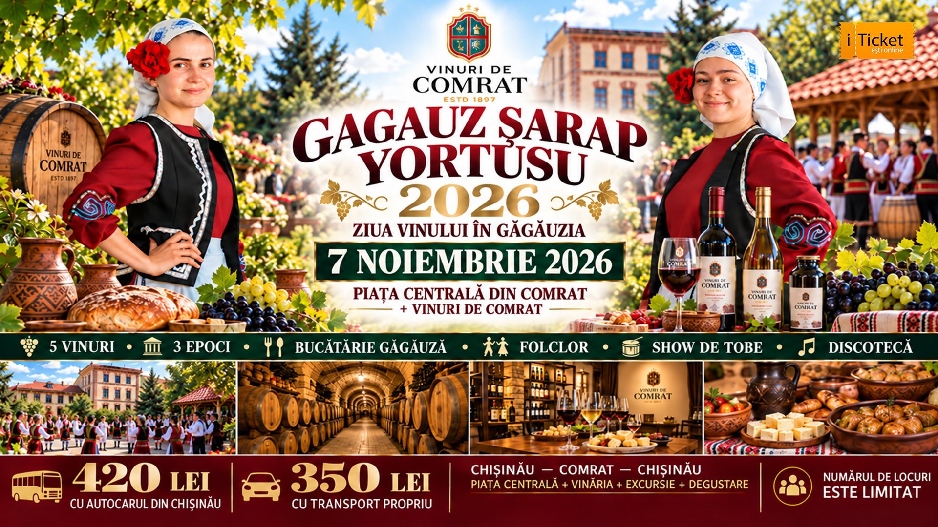 Gagauz Şarap Yortusu 2026 la Vinuri de Comrat