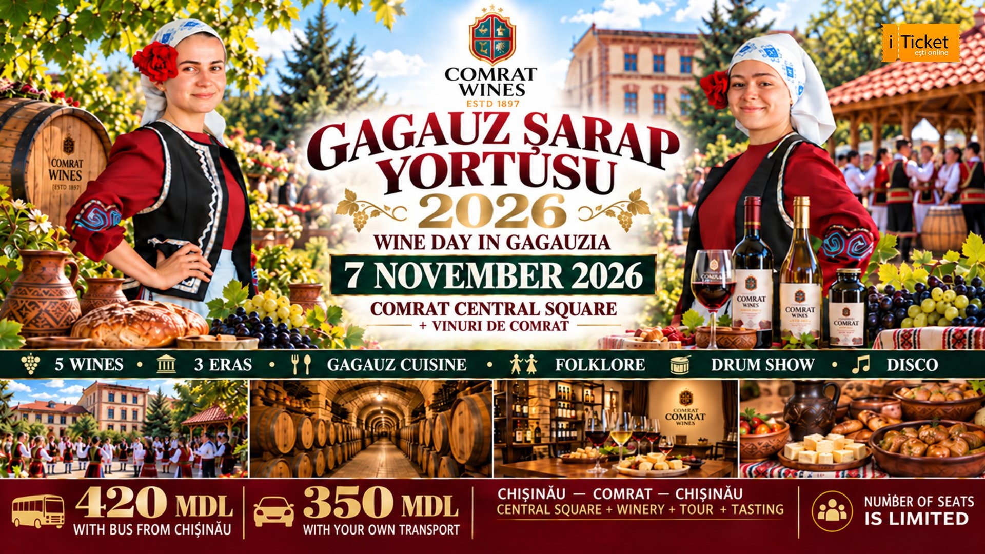Gagauz Şarap Yortusu 2026 at Vinuri de Comrat
