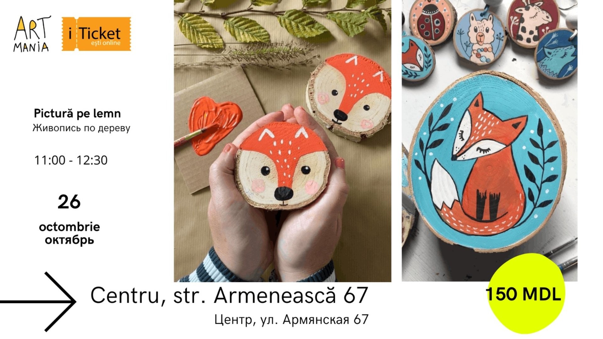 Pictăm pe lemn – atelier creativ de toamnă