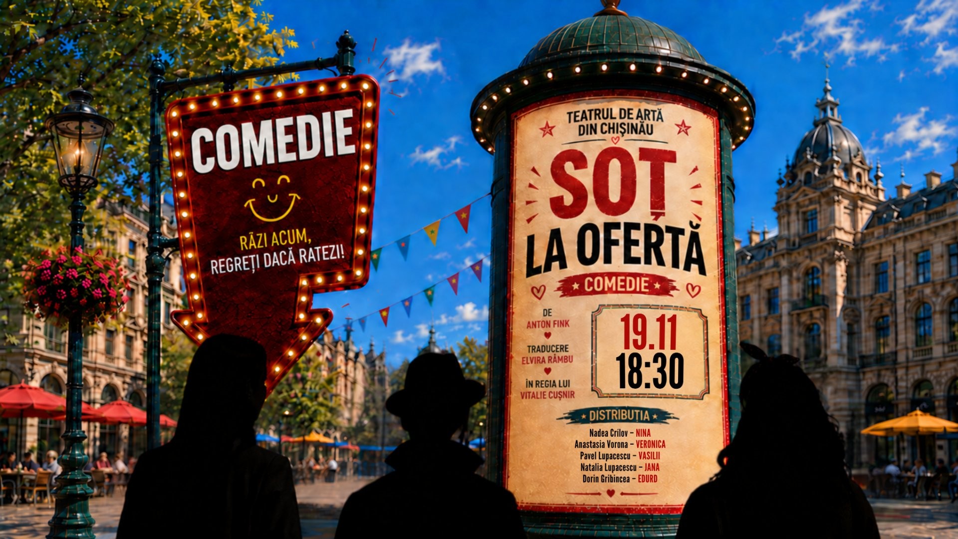 COMEDIA ”Soț la Ofertă”  | 19 NOIEMBRIE 2026 | 18-30 | TEATRUL DE ARTĂ din CHIȘINĂU | TAC