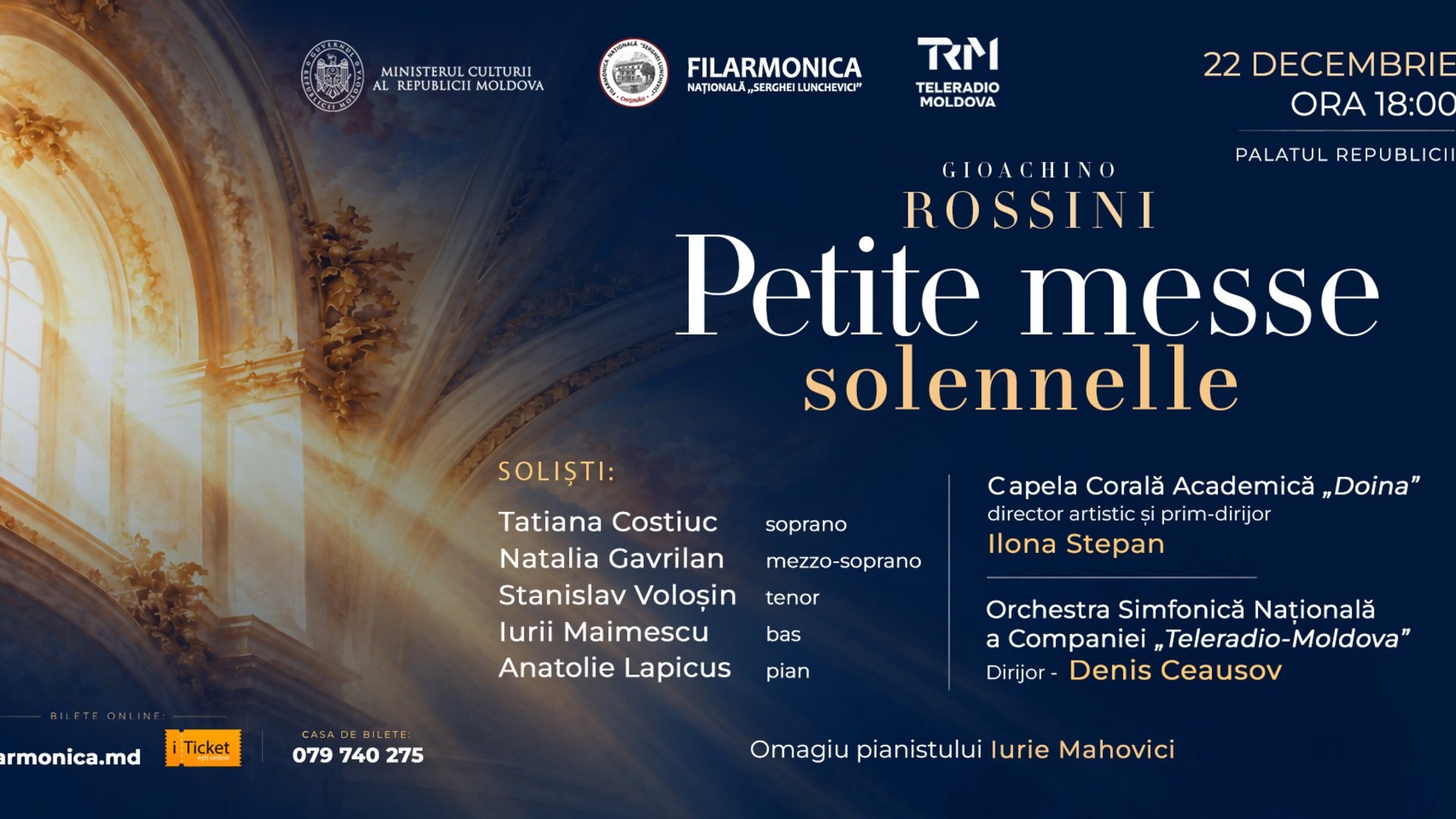 CONCERT DE CRĂCIUN | Gioachino ROSSINI – „PETITE MESSE SOLENNELLE”