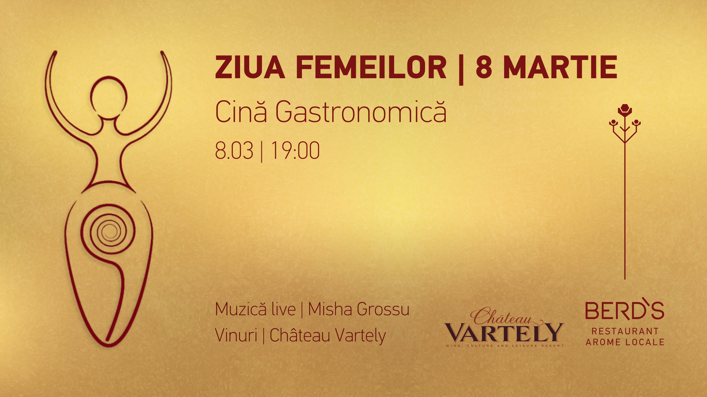 Cină de Ziua Femeilor în Colaborare cu Chateau Vartely și Misha Grossu