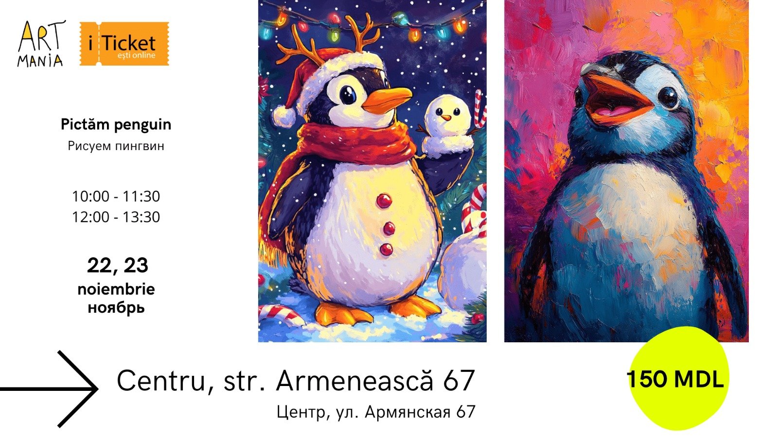 Atelier: Pictăm pinguin!