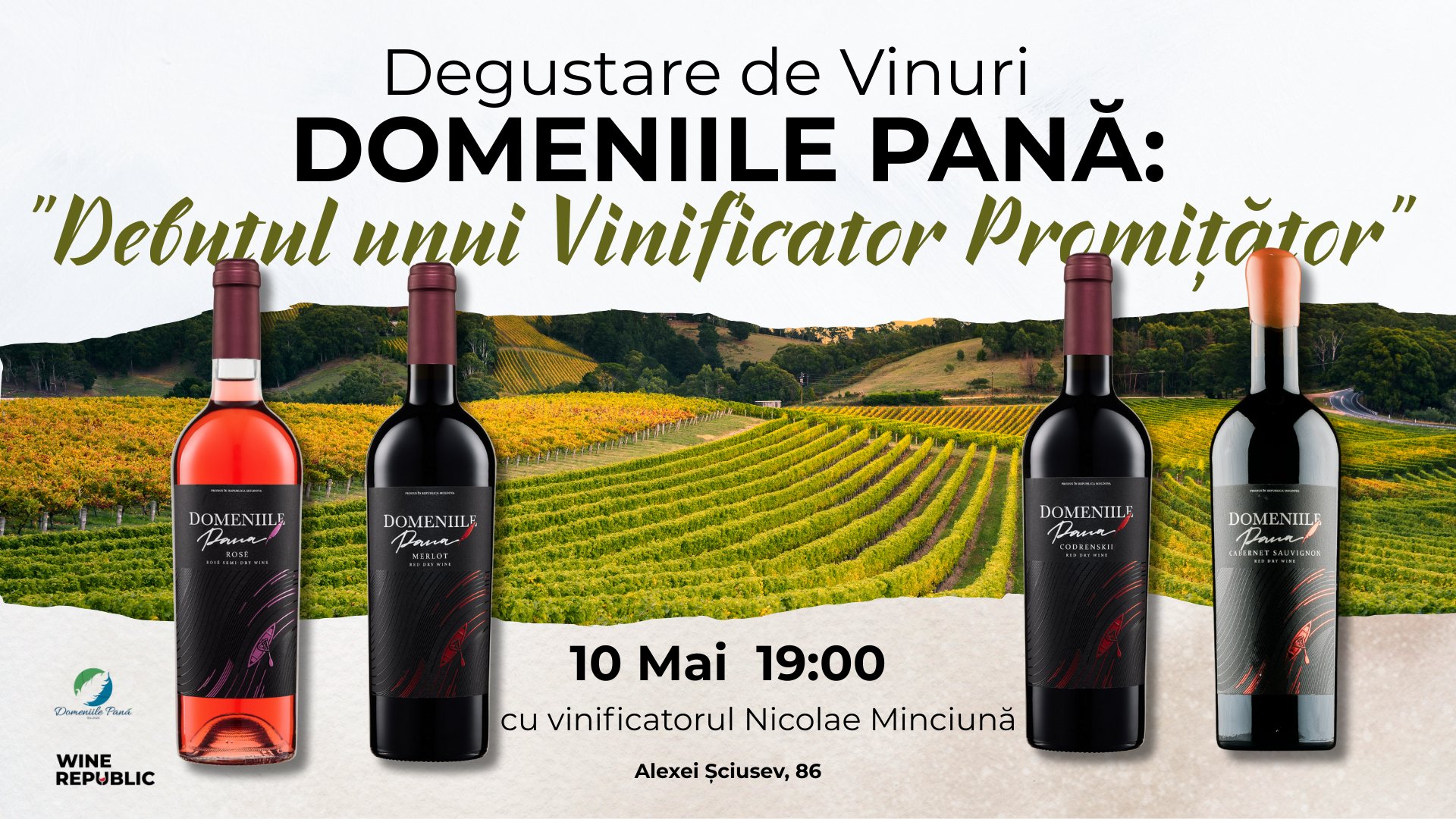 Degustare Domeniile Pană – Debutul unui Vinificator Promițător