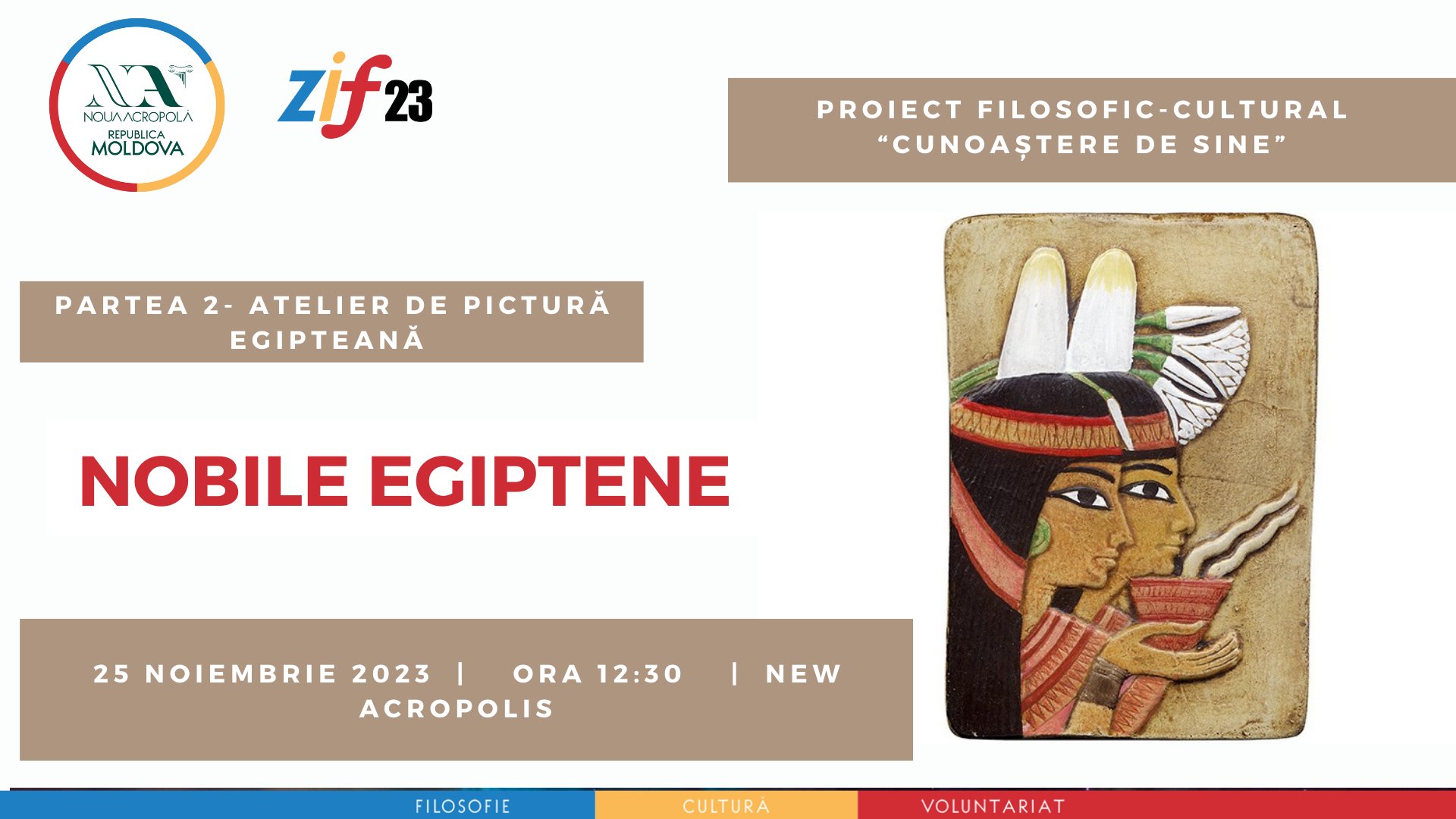 Atelier de Pictură Egipteană pentru Adulți “Nobile Egiptene”