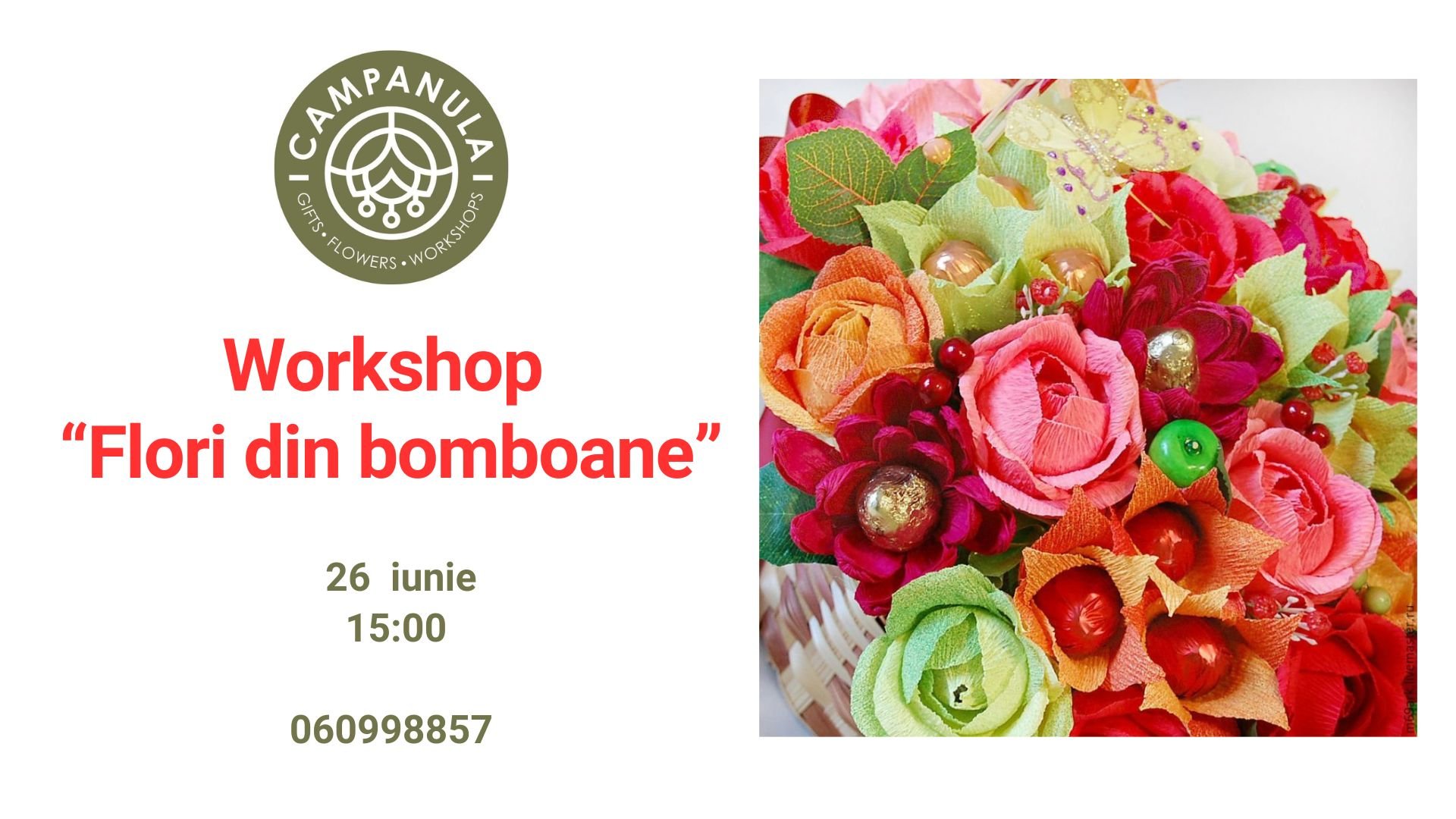 Workshop creativ «Flori din bomboane»
