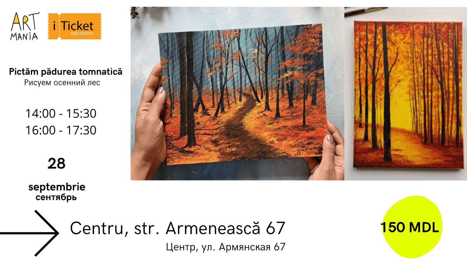 Pictăm pădurea tomnatică – Atelier creativ pentru întreaga familie
