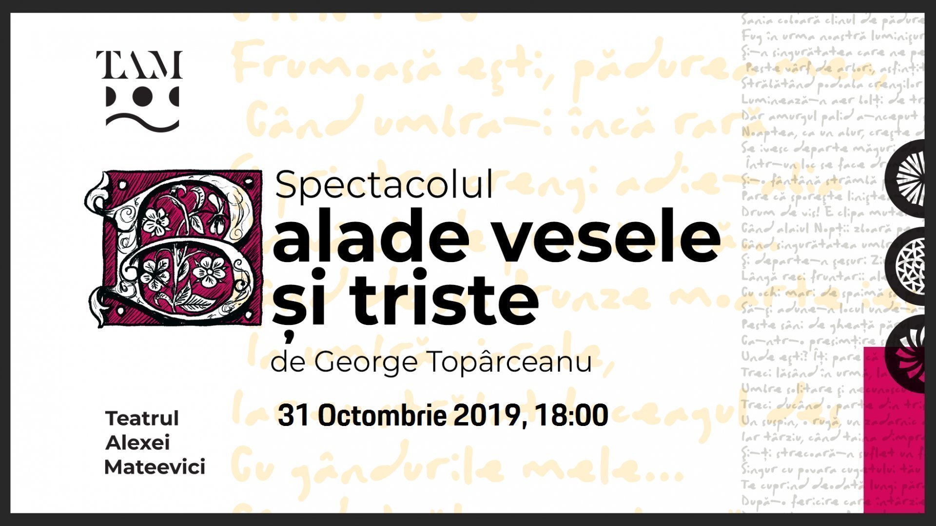 Balade vesele si triste octombrie 2019