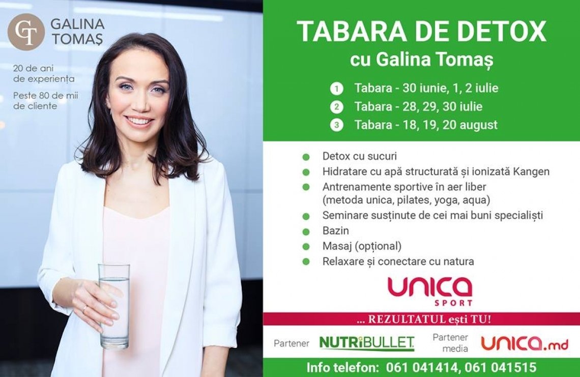 Tabara de detox cu Galina Tomas I editie