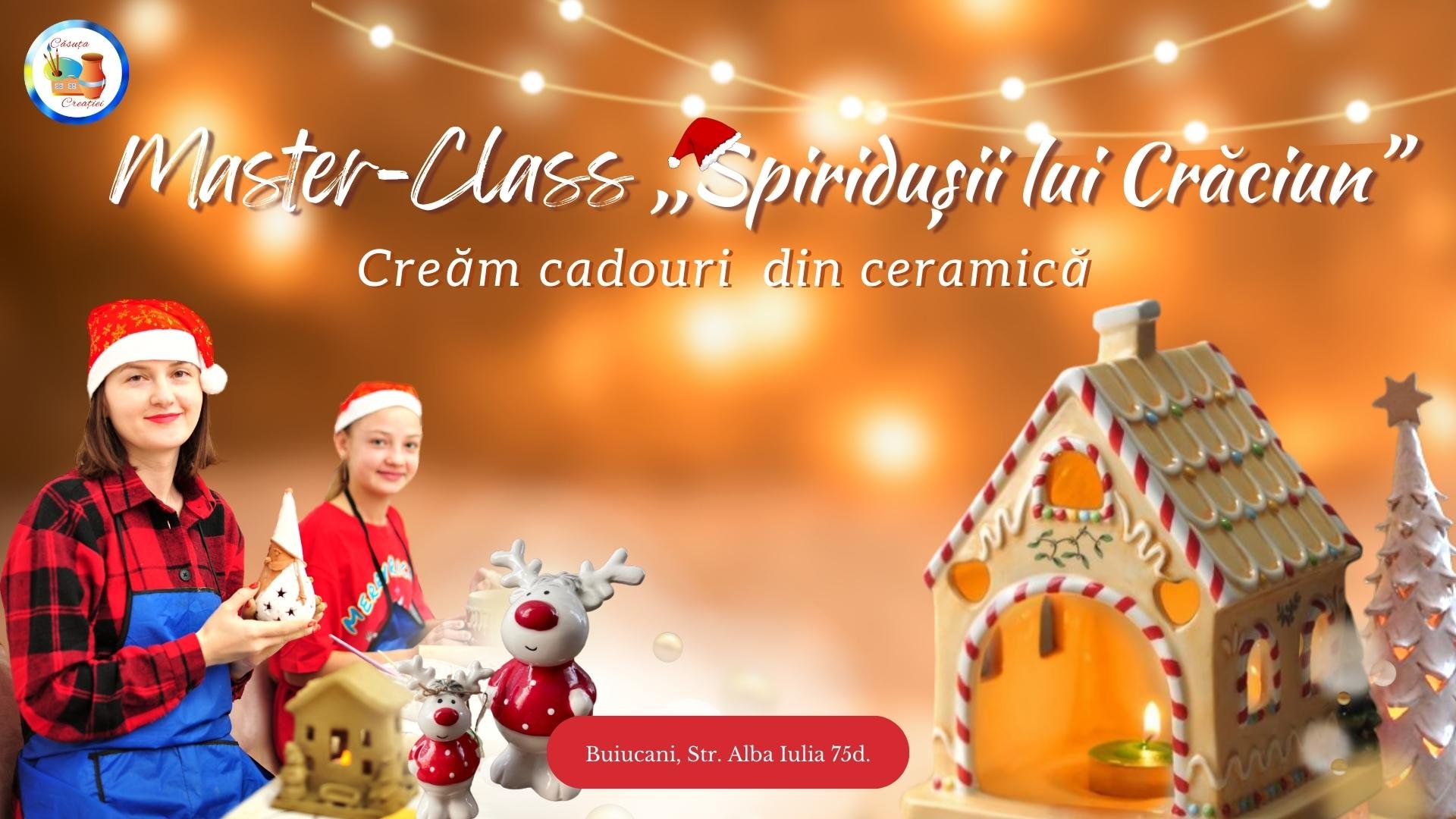 Master-Class de ceramică "Spiridușii lui Crăciun"