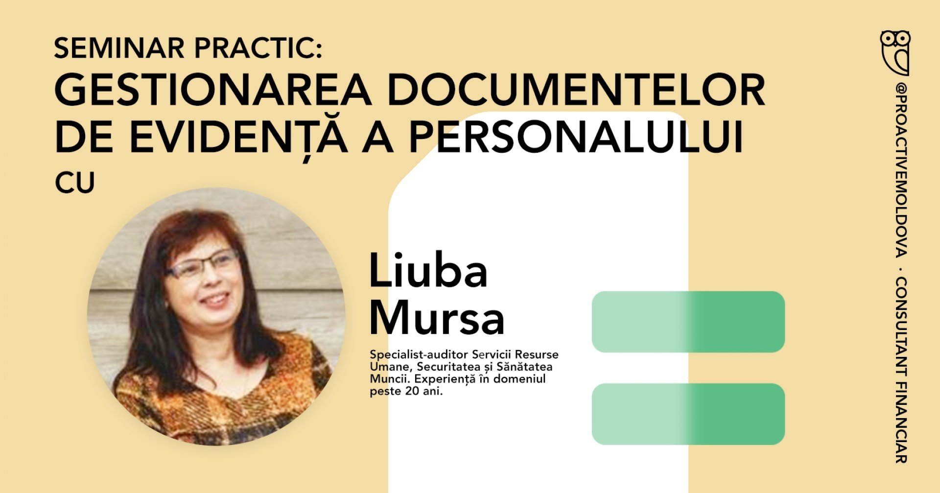 Seminar - Gestionarea documentelor de evidență a personalului 