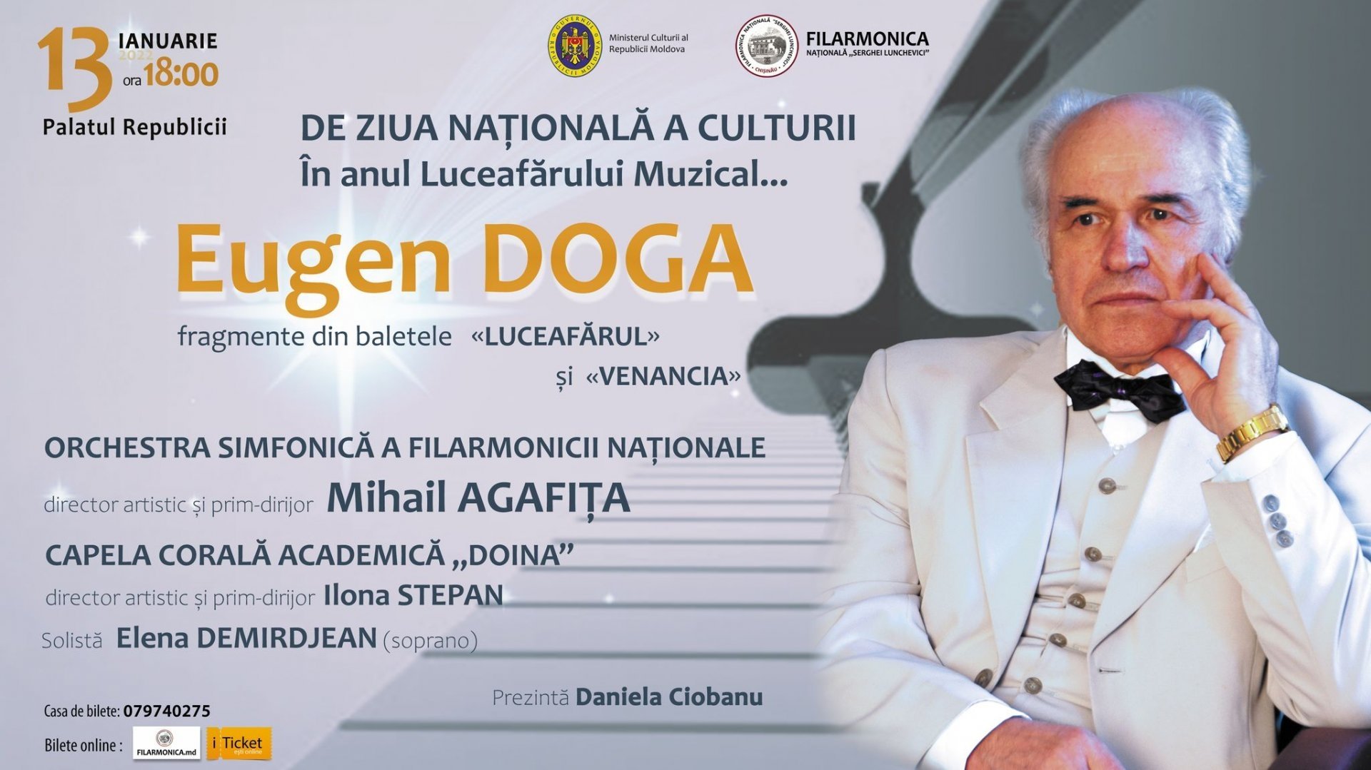 DE ZIUA CULTURII NAȚIONALE  În anul Luceafărului Muzical… EUGEN DOGA   