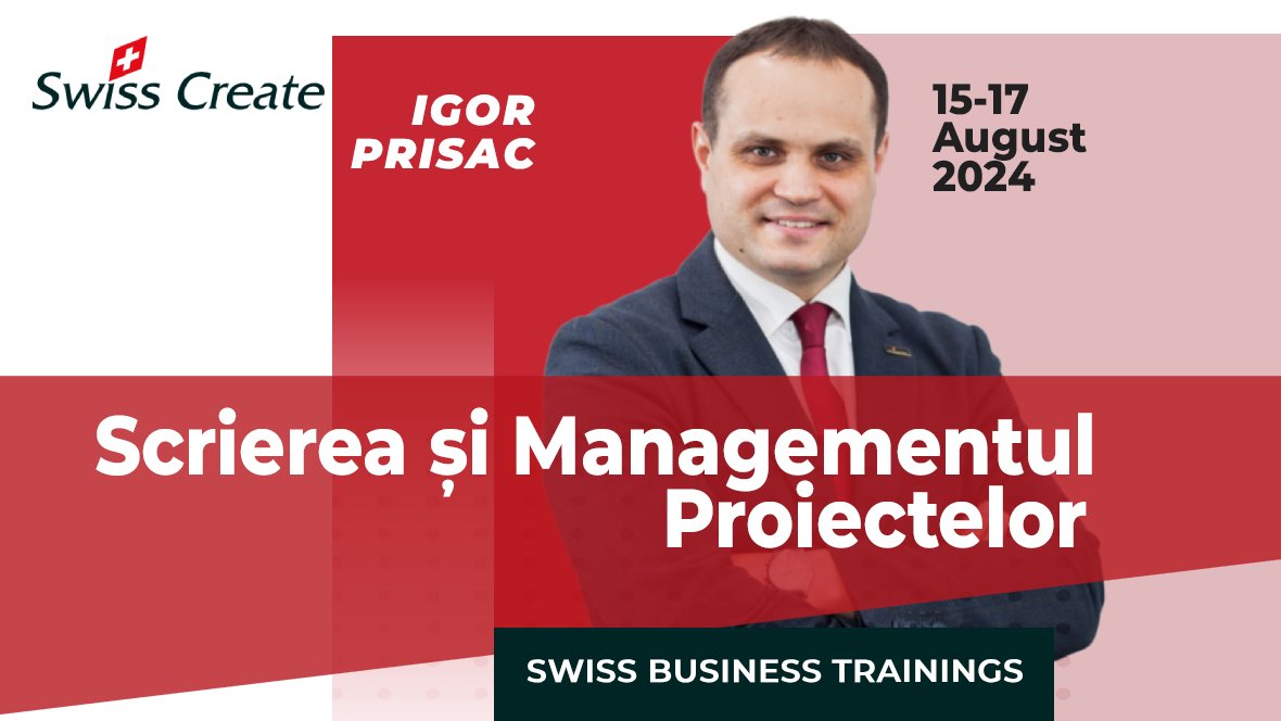Training Scrierea și Managementul Proiectelor 15-17 august 2024, Chișinău