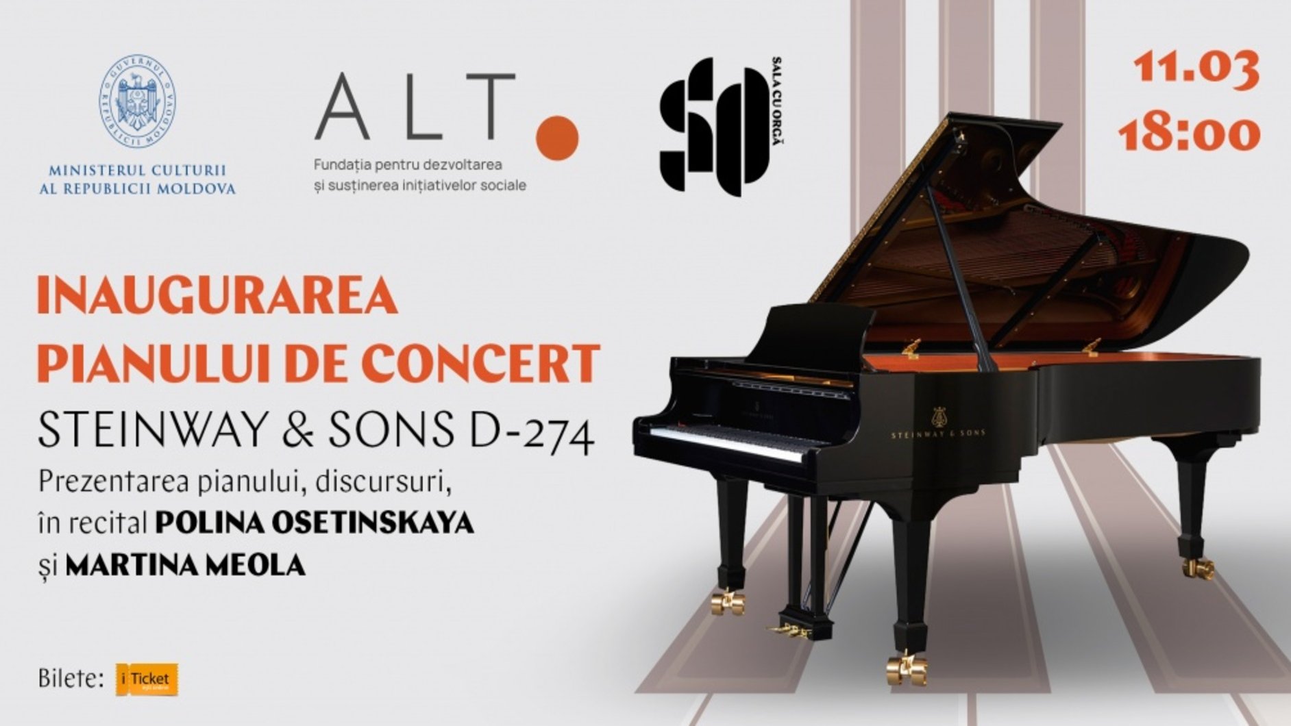 INAUGURAREA SOLEMNĂ A PIANULUI STEINWAY & SONS