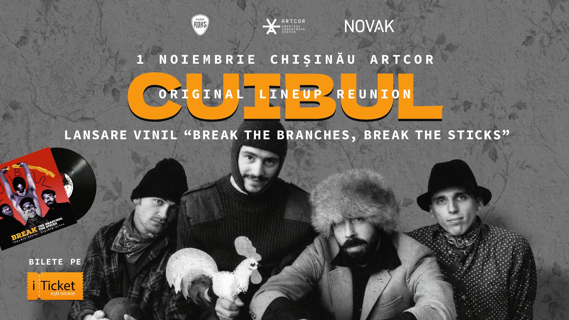 CUIBUL LIVE: LANSAREA ALBUMULUI BREAK THE BRANCHES, BREAK THE STICKS PE VINYL