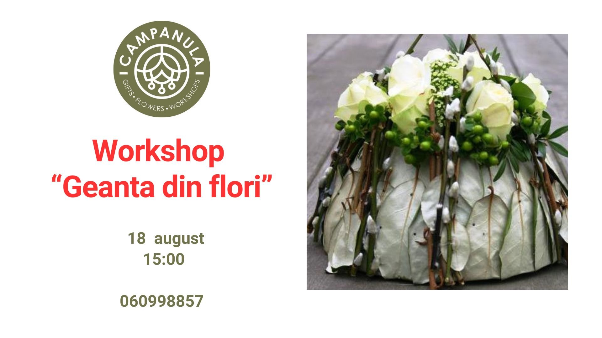 Workshop «Geanta din flori»