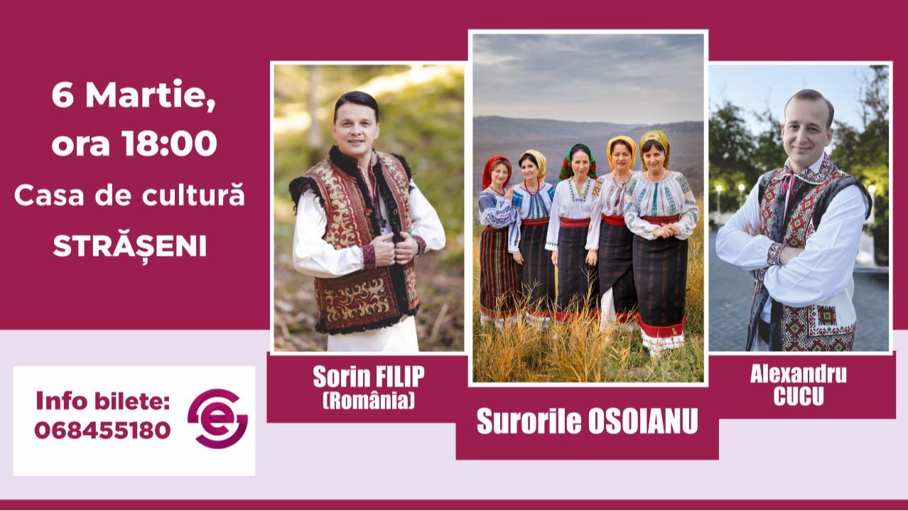 Surorile Osoianu, Sorin Filip și Alexandru Cucu la Strășeni