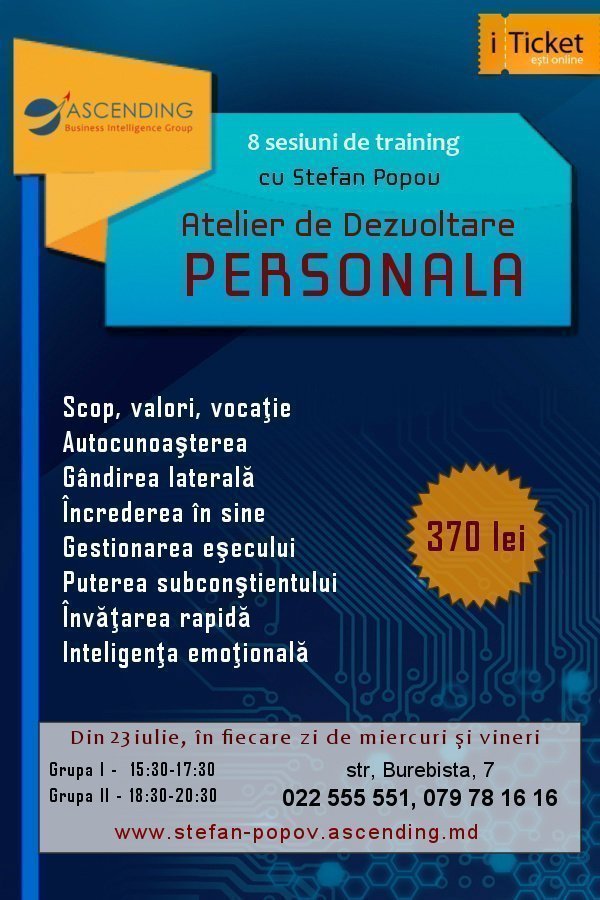 Atelier de DEZVOLTARE PERSONALA