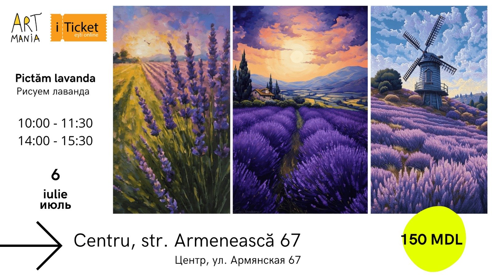  Atelier de pictură: Pictăm lavanda!