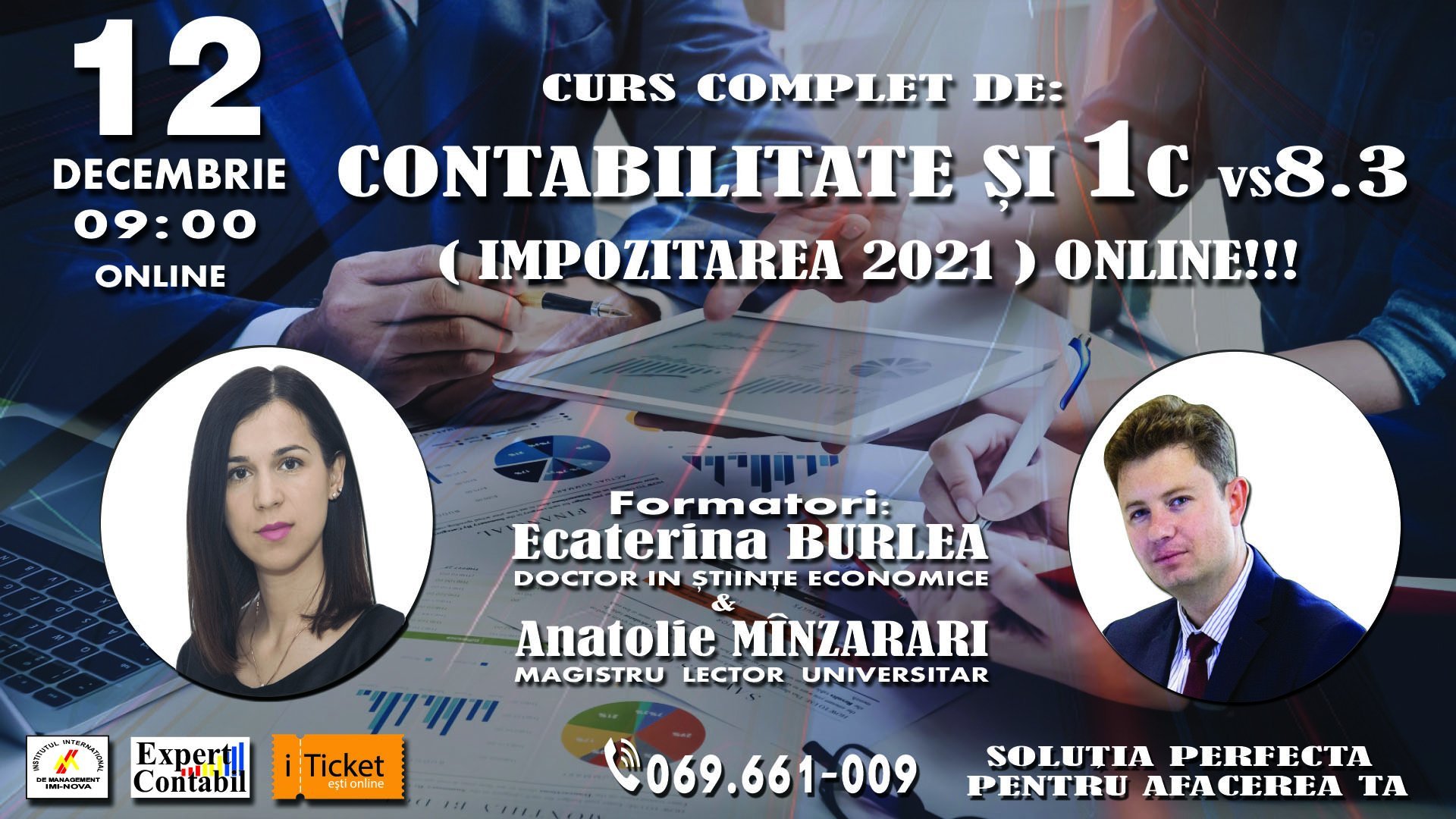 CURS COMPLET DE CONTABILITATE ȘI 1C vs8.3: (IMPOZITAREA 2021) ONLINE Decembrie 2020