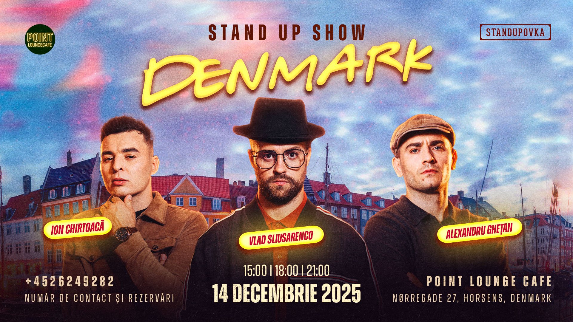 Stand UP Show Danmark 14 Decembrie 