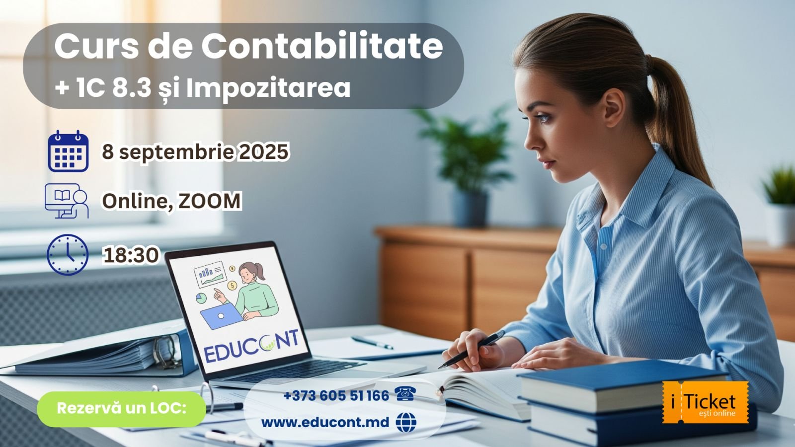 CURS CONTABILITATE + 1C 8.3 ONLINE din 8 SEPTEMBRIE